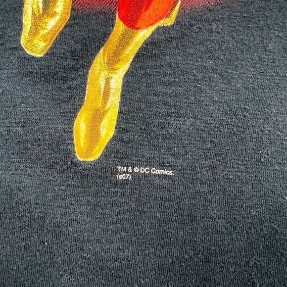 Vintage Shirt Mens Large Black The Flash Graphitti Comics Graphic 90s Cartoon - Picture 4 of 11
